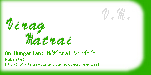 virag matrai business card